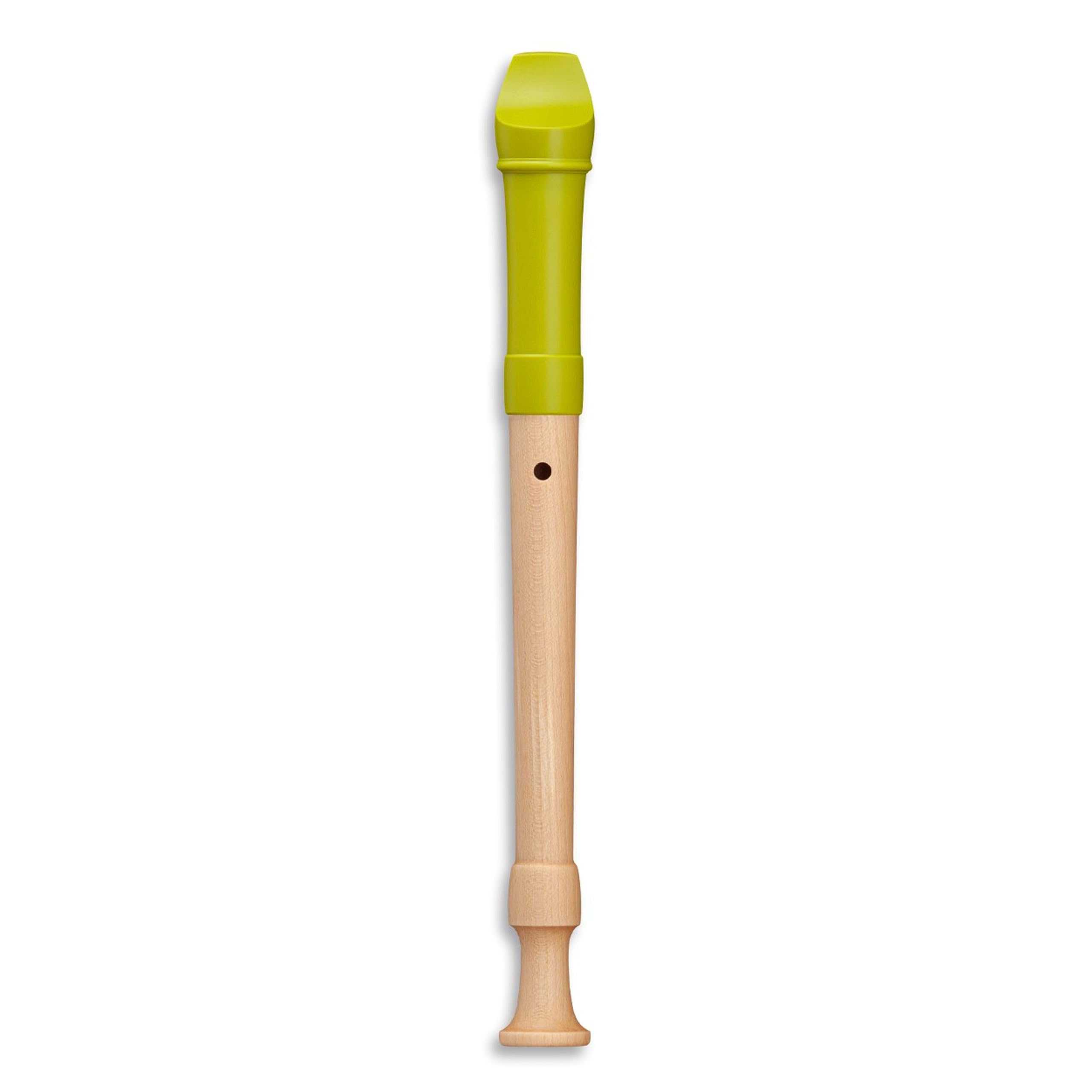 Mollenhauer 17311 Fipple Sopranblockflöte, Lere, apfelgrün, deutsch Einf. - Flauto dolce soprano (moderno)