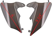 Vista 2 de Compatible con Harley Kings Street Glides Electra Road Engine Heat Saddle Shield 1997-2007 deflector de calor de aire (humo)