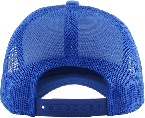 Image of KBETHOS Classic 5 Panel Cotton Twill Mesh Trucker Cap with Adjustable Snapback