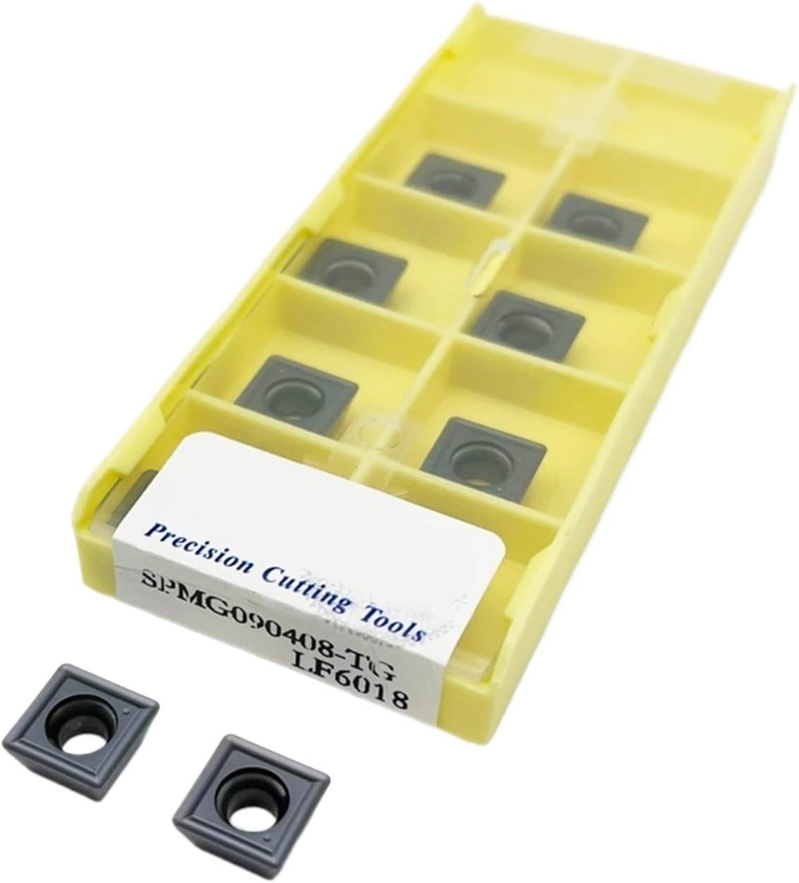 Turning Inserts SPMG050204 SPMG060204 SPMG07T308 SPMG090408 SPMG110208 SPMG140512 TG LF6018 U Drill Carbide Inserts CNC for Stainless Steel(10PCS,SPMG090408-TG LF6018)