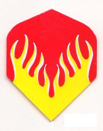 25 Sets #3621 AmeriThon Red/Yellow Flames Dart Flights