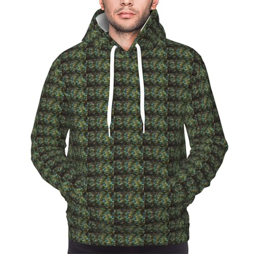 Sweat à capuche imprimé paon idéal pour vos weekends décontractés