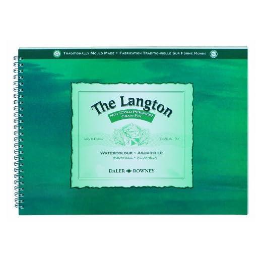 Daler Rowney - Cuaderno de pintura (prensado en frío, acuarela, lápiz, tinta, gouache, ceras, 16 hojas, 50,8 x 30,5 cm, tapa dura, muelle de espiral)