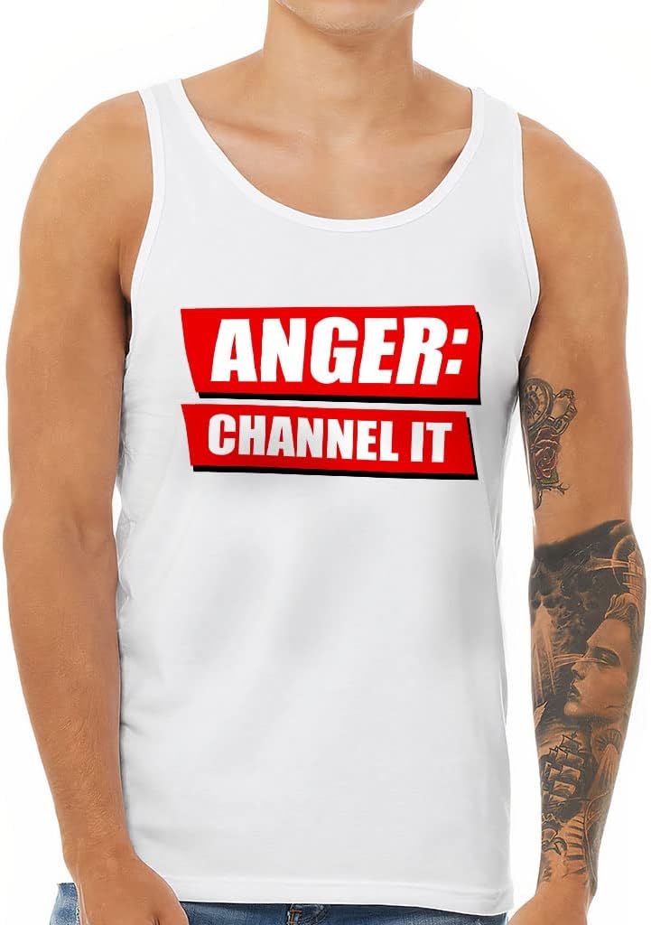 Anger Channel It Tank - Themed Workout Tank - Word Art Jersey Tank