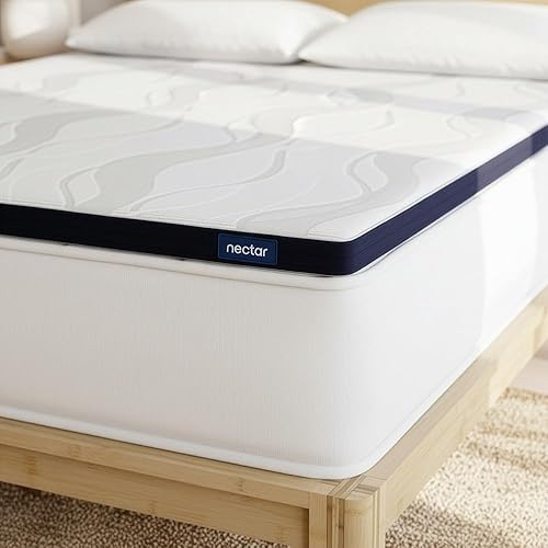 Nectar Firm Mattress Topper- Twin - 2" Gel Memory Foam Mattress Topper - Breathable & Comfortable - Back Pain Relief
