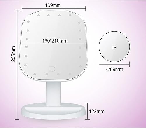 Miniatura 2 de Mirror Makeup Mirror with Adjustable Touch Screen Magnifying Multifunction Desktop Beauty Vanity Mirrors