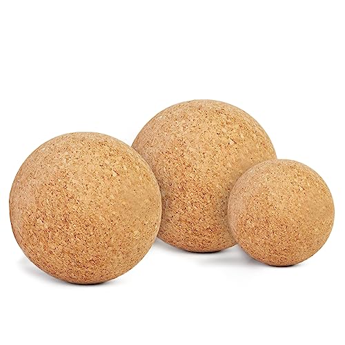 Yoga Studio Natural Cork Unbranded Massage Ball Set of 3-4cm, 2 x 6cm