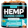 Hemp Calming Chews for Dogs with Anxiety and Stress – 180 Soft Dog Calming Treats – Dog Anxiety Relief – Storms, Barking…