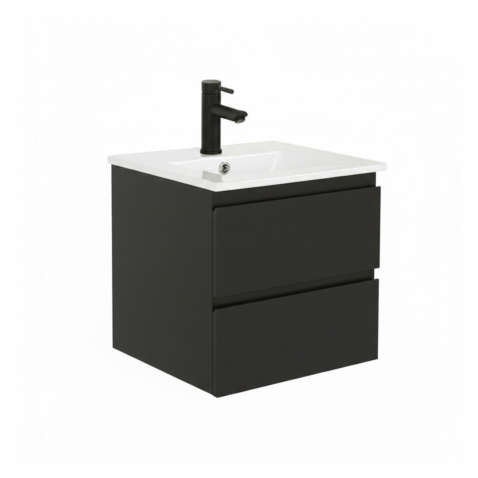 MOB-IN - Mueble lavabo Sorrento 45 cm y grifo negro