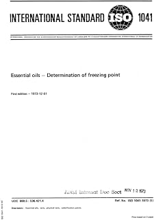 ISO 1041:1973, Essential oils -- Determination of freezing point
