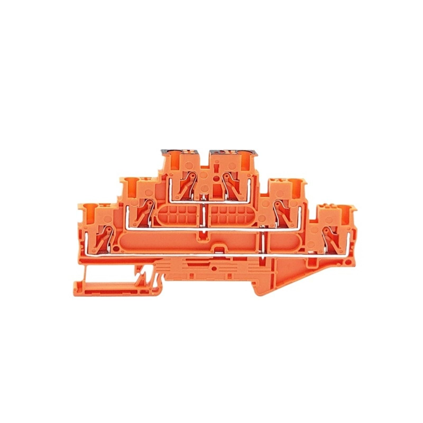 Terminal PT2.5-3L para carril DIN, bloque de conexión push-in triple naranja de 2,5 mm² 3