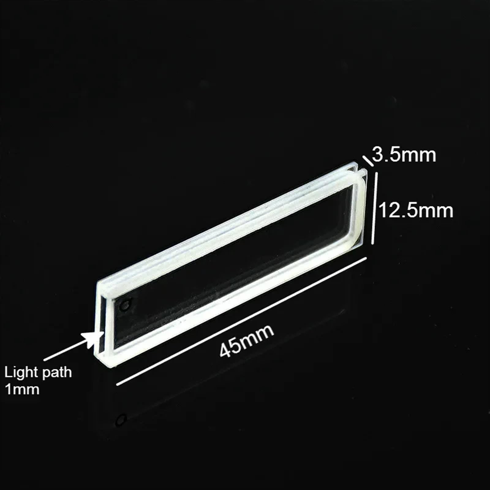 Laboratorio de óptica científica, Celdas de absorción de cuarzo de 1 mm, cubeta de cuarzo de 350 µl for espectrofotómetro, tecnología de sinterización de frita, paquete de 2