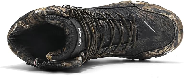 Hiking Boots for Mens Tactical Shoes High-Top Lace-Up for Camping Trekking and Mountaineering Outdoor Sport Work