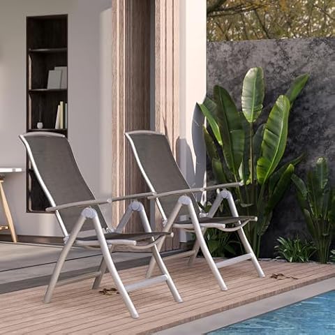Domi Patio Folding Chairs Set of 2 Cover