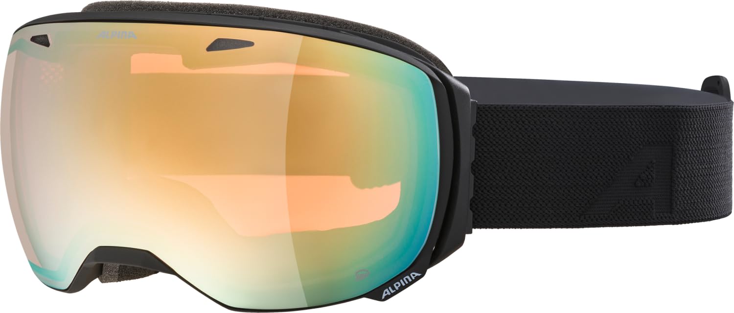 ALPINA BIG HORN QV - Masque de ski miroir, à contraste amélioré et polarisé avec protection UV 100% pour adultes