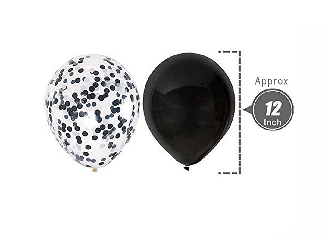 Selibration.com | Purple Color & Clear Confetti Shining Metallic Latex Glitter Balloons Set For Birthday, Anniversary, Welcome and All Party Celebration Decoration Supplies (A Set Of 10 Pcs) 1