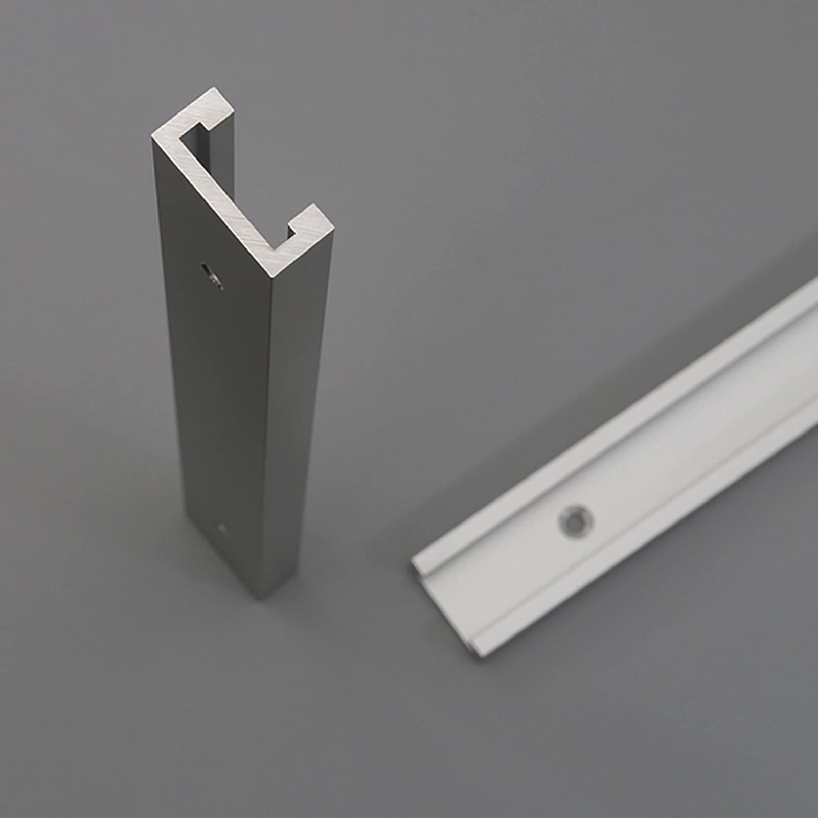 2Pcs Rail De Guidage Aluminium T Track T-Track 300 400 500 800 Mm, Woodworking Alliage D'aluminium Rail Bar Slider Woodworking T-Slot Mitre Track Fente De Montage De Gabarit Avec Vis
