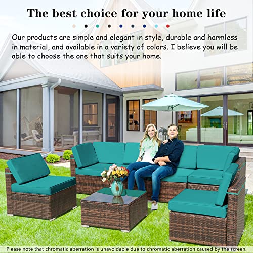 Bextile Outdoor Patio Cushion Covers Replacement, 14 Piece Outdoor Cushion Slipcovers, Water-Resistant Patio Furniture Cushion Covers With Zipper (C) #TOP7