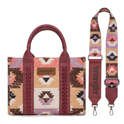 Montana West Wrangler Tote Bag for Women Western Shoulder Purses Boho Aztec Satchel Handbags - Main Image