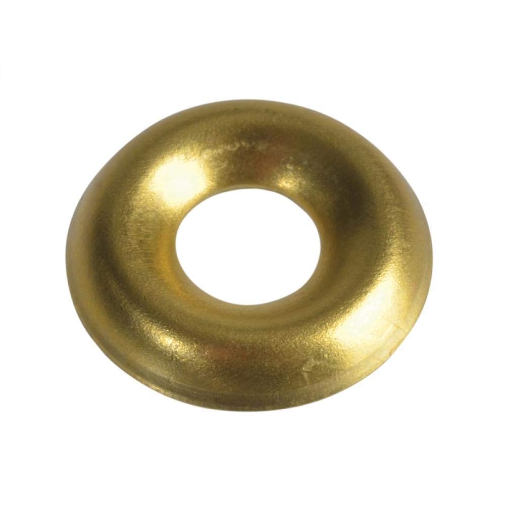ForgePack Screw Cup Washers | No. 8's | Solid Brass, Polished | Pack 20