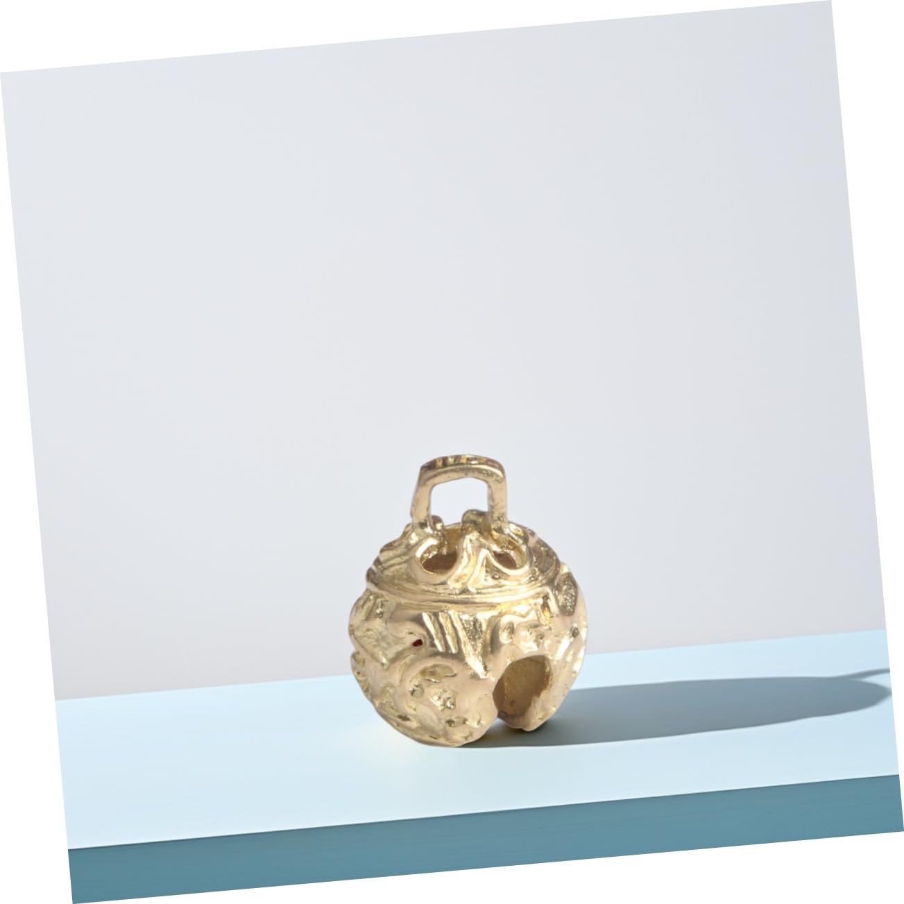 MAGICLULU 10 Set Piccolo Portachiavi Arredamento Campanellini Per L'artigianato Natale Campane in Miniatura Per L'artigianato Campana Sospesa Ottone Golden 10 Pezzi * 10