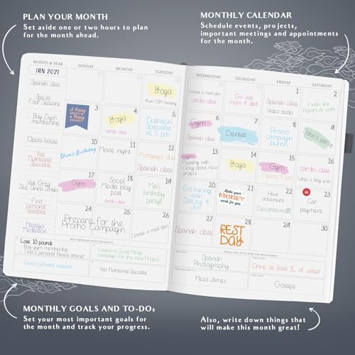 Image of Legend Planner PRO Hourly Schedule - Weekly & Daily Organizer with Time Slots. Appointment Book Journal for Work & Personal, A4 (Mystic Grey)