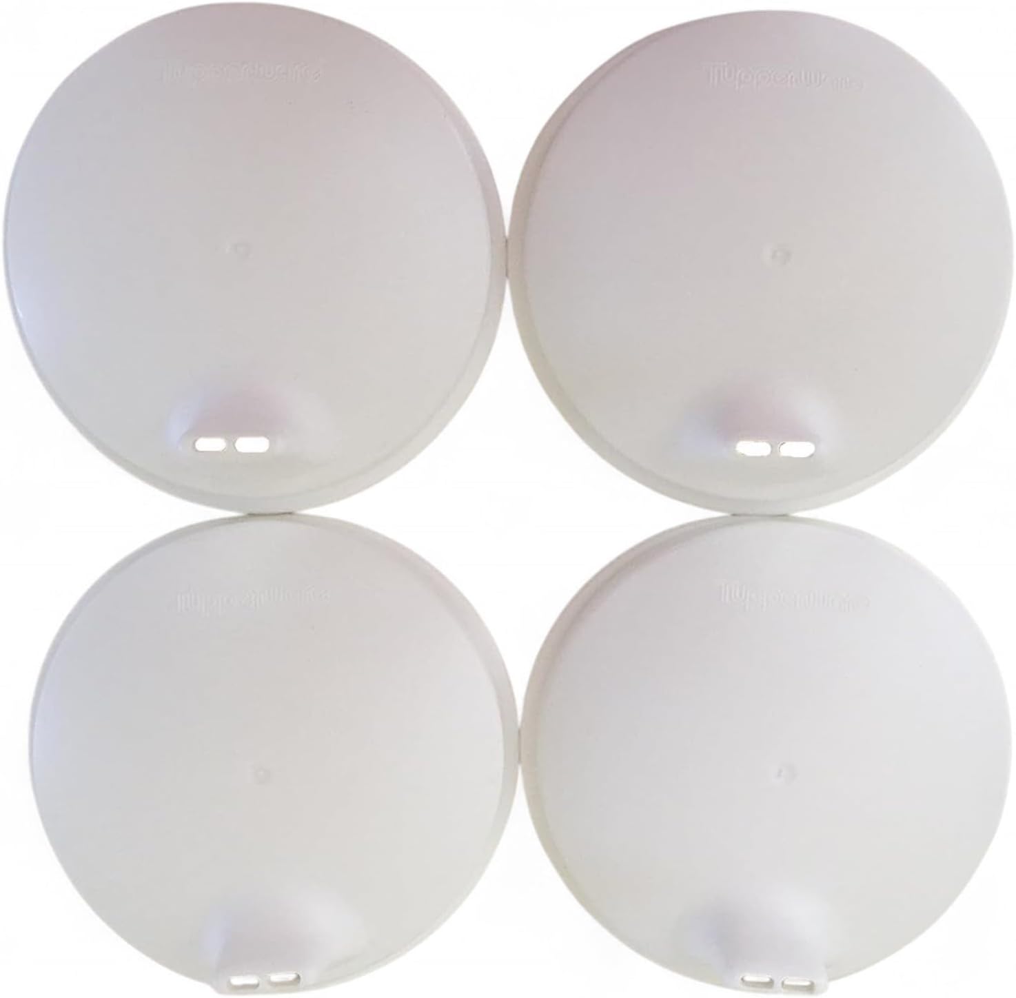 Tupperware Domed Sipper Seals Set of 4 in White