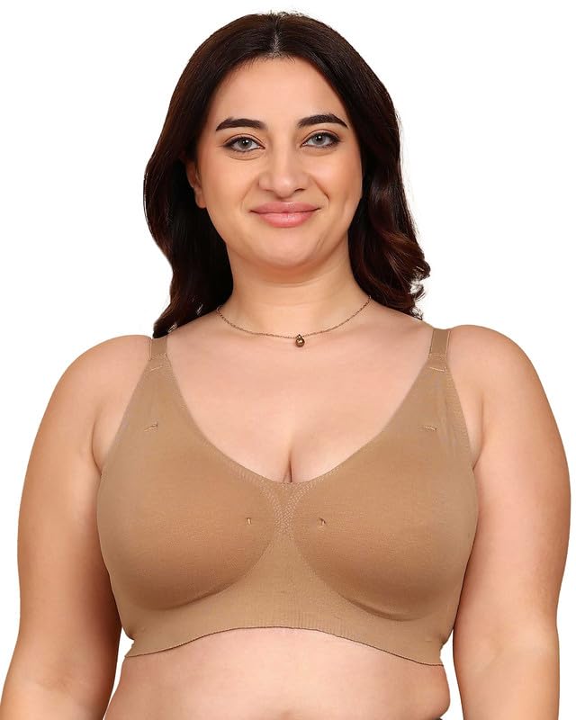 tweens Cotton Padded Bonded Bra for Women | Full Coverage Wire-Free Bra | Seamless No-Dig Comfort | Breathable Cotton | Elastic-Free Bottom Band & Side Wings | Pack of 1|-picture-42