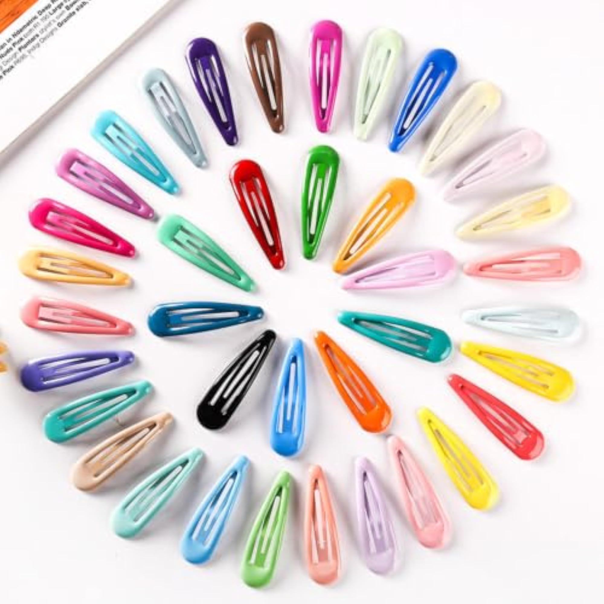 10 Pcs Colorful Silicone Coated Metal Barrettes Set