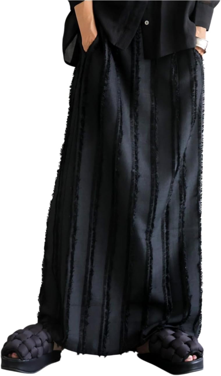 [antiqua] [アンティカ] ストライプ フリンジ スカート レディース ロング EP-00203