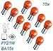 Produktbild 10x Stück  PY21W - BA15s- 12V - 21W - AMBER/ORANG KFZ Beleuchtung - Glühlampe Kugellampe Blinklicht Blinkerlampe Blinkerbirne Glühbirne Soffitte Autolampen/chiavi