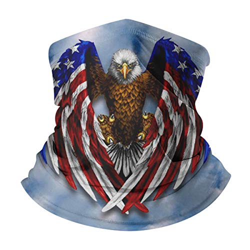 Unisex Sun UV Protection Balaclavas Scarf Eagle US American Flag Face Mask Bandana Neck Gaiter Dust Cover For Outdoor Sports