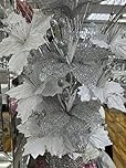 Silver Vase Decoration Ornament Bling Crushed Diamond Gift | CRYSTALLIZED Glitter Silver Flower for vase home decoration |Crushed Diamond Display | gift present for all occassion Home Decor