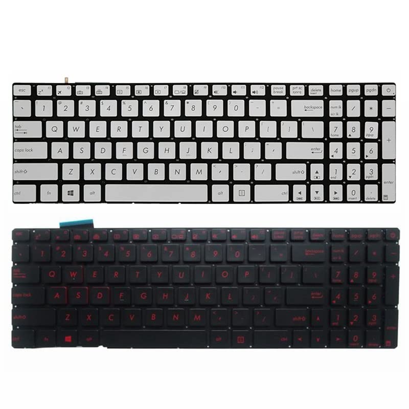Clavier rétro-éclairé ASUS G551 N551 noir de remplacement facile à installer