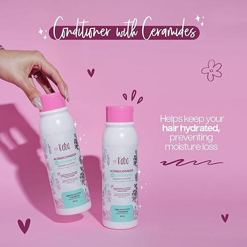 Miniatura 2 de D'Luchi Kaba Ceramide - Acondicionador para cabello seco, dañado y deshidratado, para mujeres, reparaciones de puntas abiertas, control de