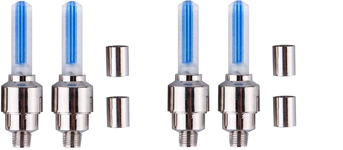 Bike/Bicycle Tyre Led Light Rim Valve Cap Flashing with Motion Sensor Blue for Car Motorcycles (Bike Led Lights) - 2 Sets (4 Pieces) (B0CVQBBVPL) Amazon Price History, Amazon Price Tracker