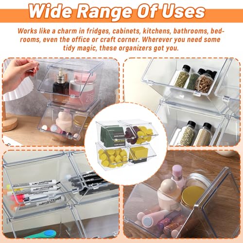 Xygobla 2-Pack Transparent Tea Bag Organiser & Storage Box Set | Stackable Holder for Coffee Pods, K-Cups, and Snacks | Ideal for Kitchen Counter, Pantry & Fridge - Image 7
