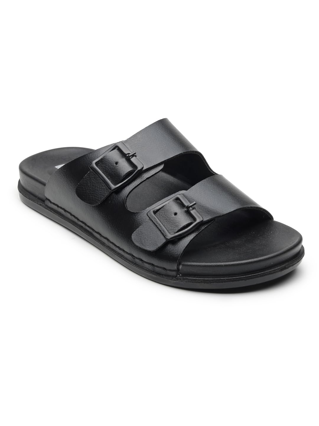 parry Men's Casual Slippers | Double Strap Slip On Faux Leather Chappals for Men | Double Density Cushioned Insole, Stitched PU Sole | Office, Ethnic & Everyday Sandals-picture-15