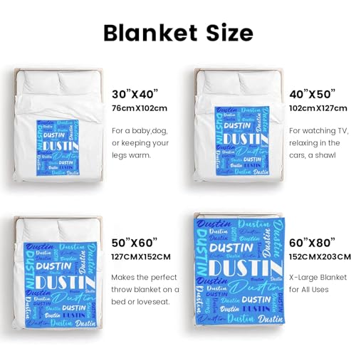 Personalized Blankets for Kids with Names Customized Blankets with Name for Adult Custom Blanket Gift for Birthday Christmas Valentines Day Gift