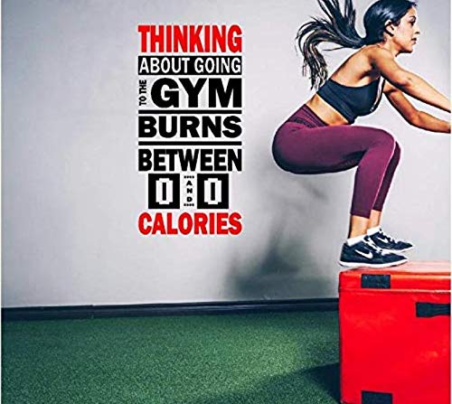 KaaHego Thinking About Going Motivational Quote Wall Sticker for Gym Fitness/Self Adhesive Vinyl Wall Decal Home Décor  Wall Sticker CV_247