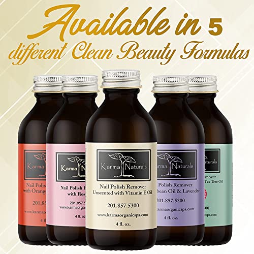 Karma Organic Unscented Nail Polish Remover, Non-Toxic Nail Treatment Vegan Cruelty-Free) (Unscented) (Unscented +Top/Triple Bas) #TOP6