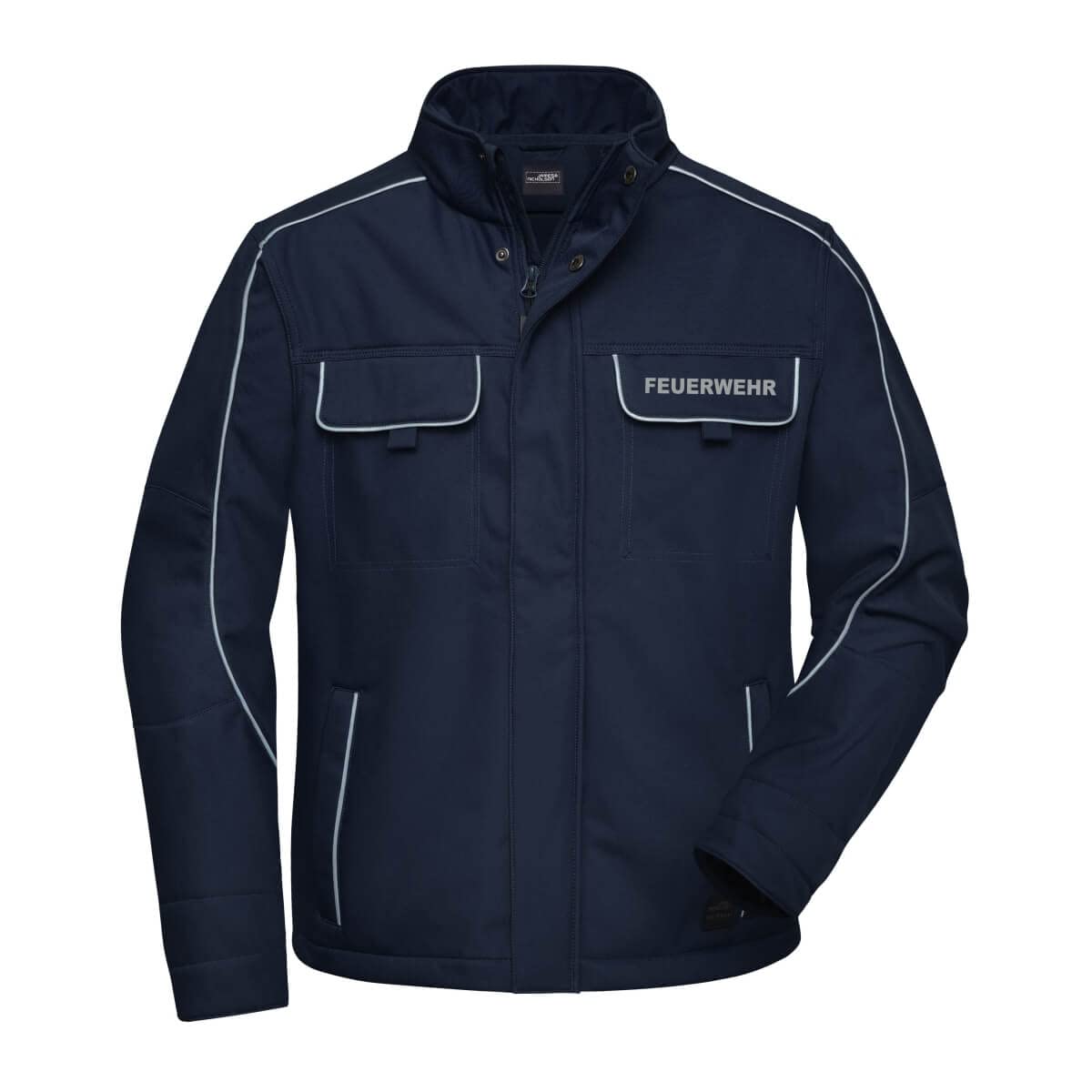 Softshelljacke Dienstbekleidung – Softshell Jacket mit Reflexdruck, wind- & wasserabweisend, professionelle Vereins- und Einsatzbekleidung