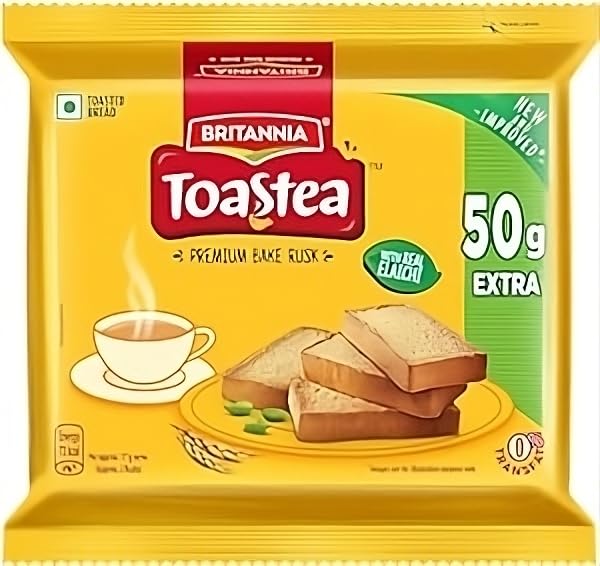 Image of Truecart Britannia Toastea Premium Bake Rusk 250g or 250g+50g (Weight May Vary)