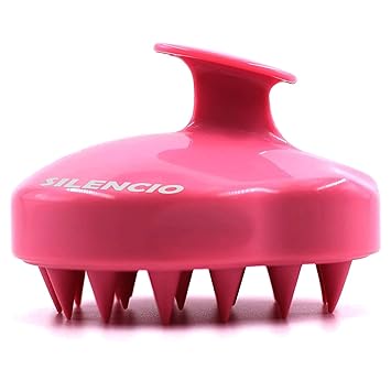 SILENCIO Scrubber Massager Upgraded Manual Hair Shampoo Brush, 2 Different Lengths of Silicone Bristles, Wet Dry Hair Scalp Brush for Stress Relax Remove Dandruff Head Blood Circulation, Multicolour