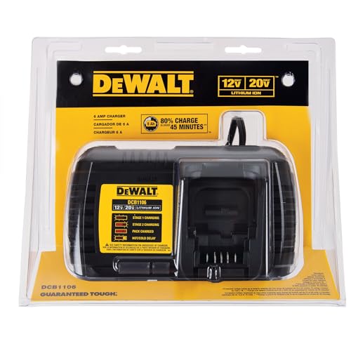 DEWALT 12V MAX*/20V MAX*/FLEXVOLT 6 Amp Charger (DCB1106) - image 9