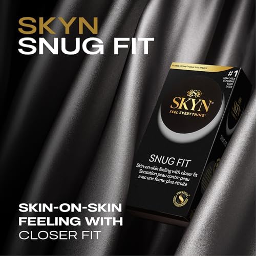 SKYN Snug Fit Lubricated Latex-Free Closer Fit Condoms, 40 Count - 1
