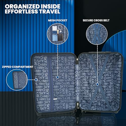 Image of Istanbul Polycarbonate Trolley Bag Set-3 | Lightweight | Hard Shell | Lightweight Hard Shell Luggage, 8 Spinner Wheels, TSA-Type Lock, Dual-Tone Design