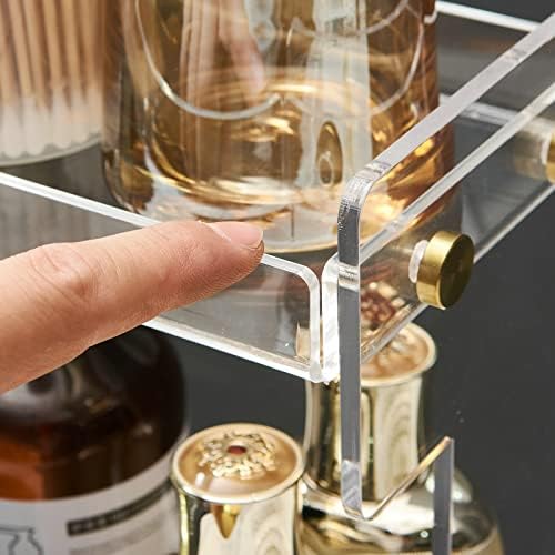Bathroom Organiser 2-Tier Makeup Organiser Kitchen Spice Rack, Storage Organiser for Bathroom Countertop Kitchen Bedroom