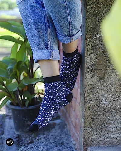 Image of DYNAMOCKS Men's and Women's Combed Cotton Ankle Length Socks (Pack of 6) (Multicolour, Free Size)