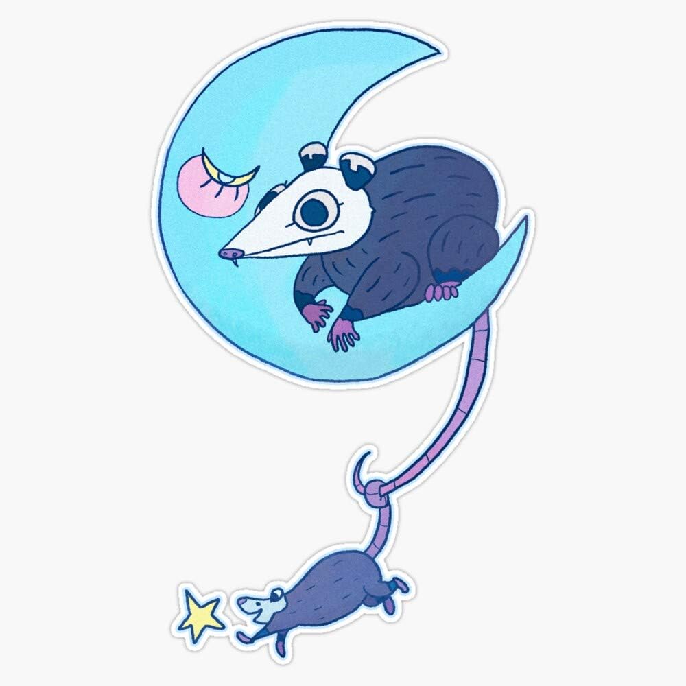 Magnet Lunar Possum Magnet Bumper Sticker Car Magnet Flexible Reuseable Magnetic Vinyl 5"